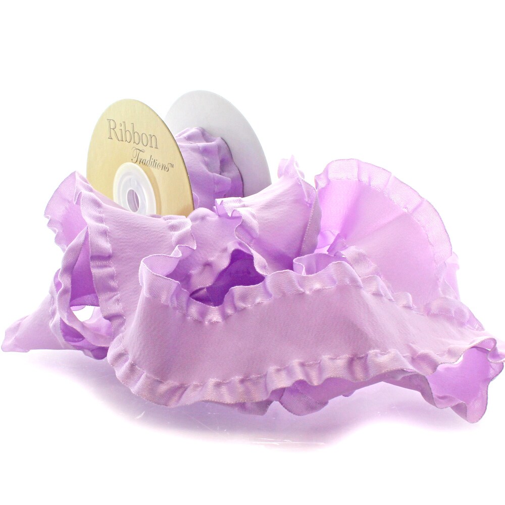 1.5&#x22; Satin Double Ruffle Edge Ribbon