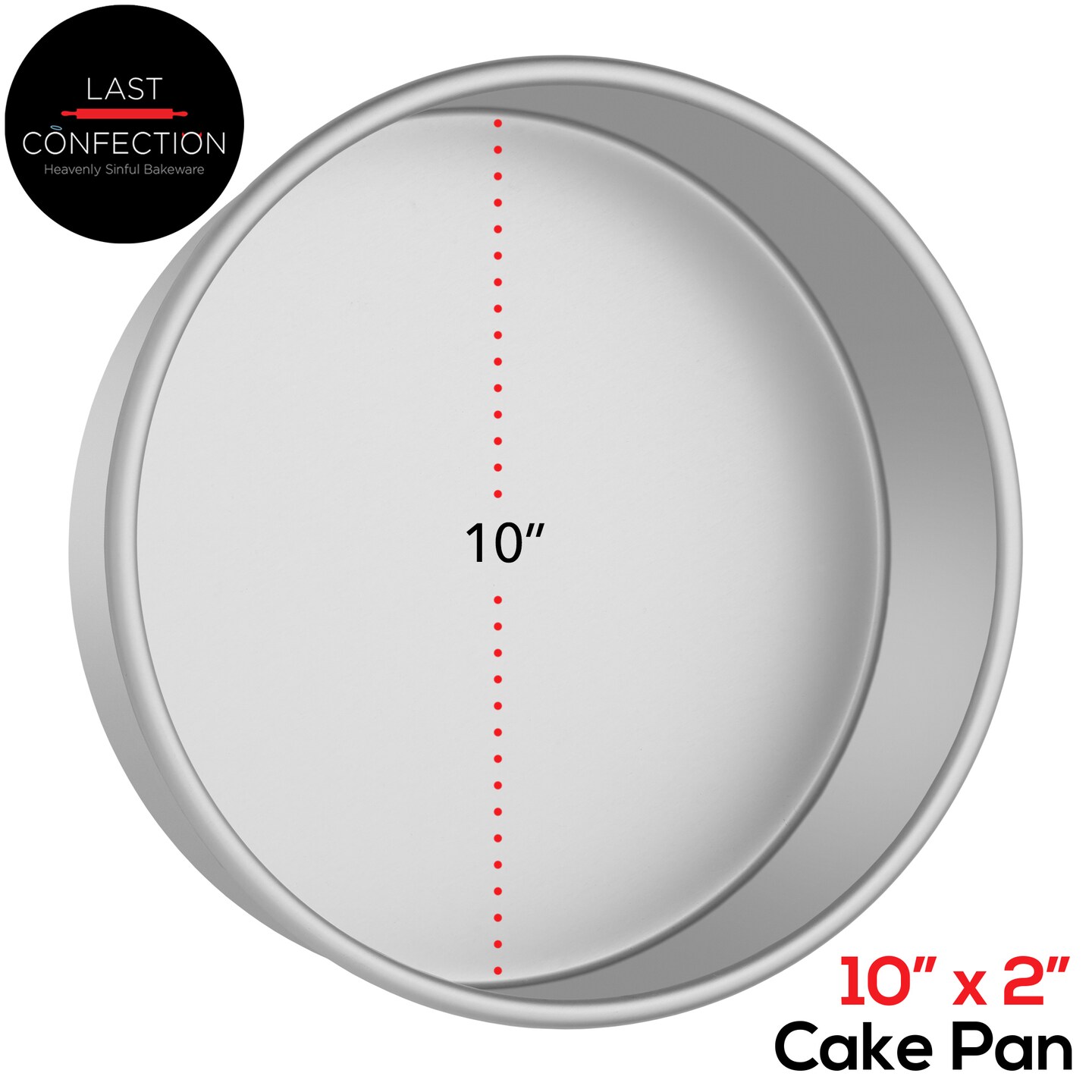 Last Confection Round Cake Pans, Anodized Aluminum Cake Pan Baking Tin Mold, Professional Bakeware
