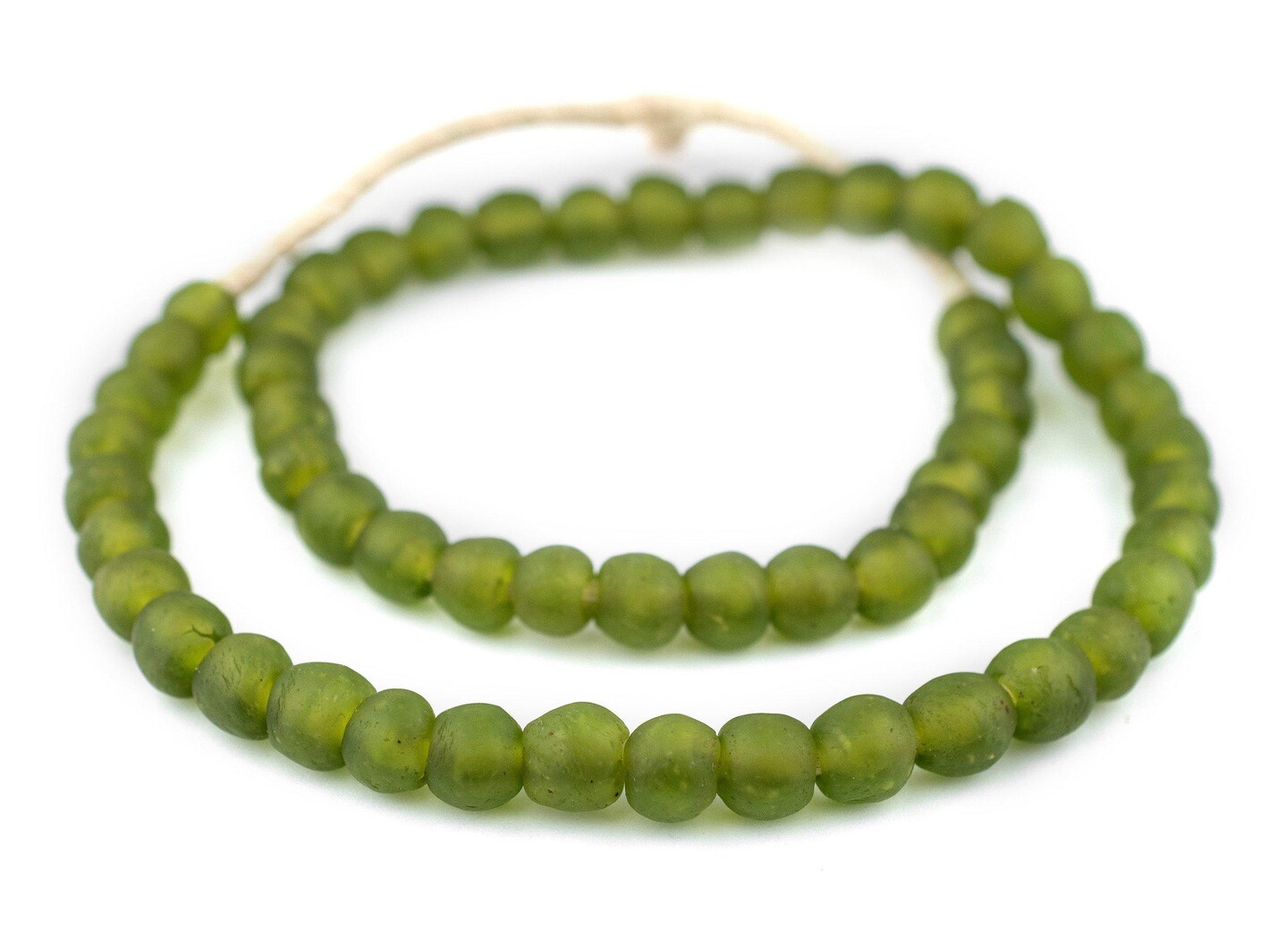 The Bead Chest African Recycled Glass Beads, 11mm - Full Strand Eco-Friendly Fair Trade Sea Glass Beads from Ghana Handmade Ethnic Round Spherical Tribal Boho Krobo Spacer Beads