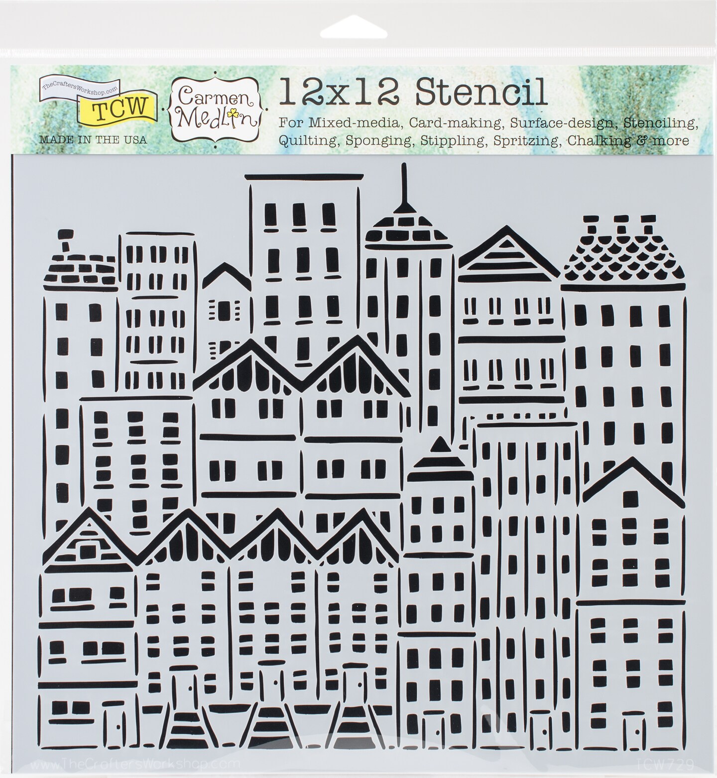 Crafter&#x27;s Workshop Template 12&#x22;X12&#x22;-City Buildings