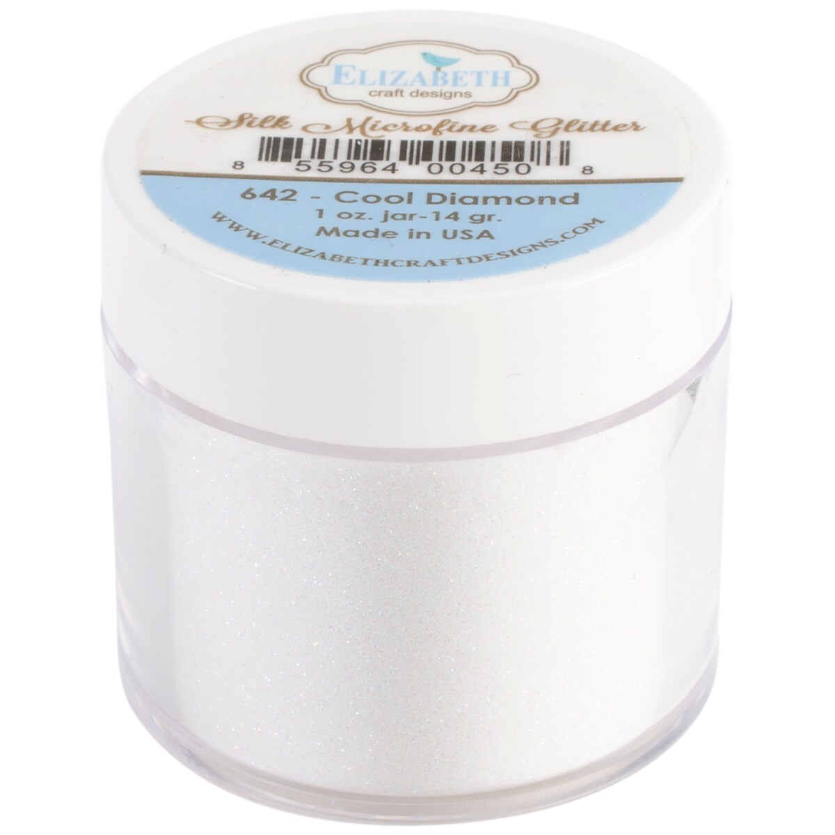 Elizabeth Craft Designs Silk Microfine Glitter 1oz-Cool Diamond