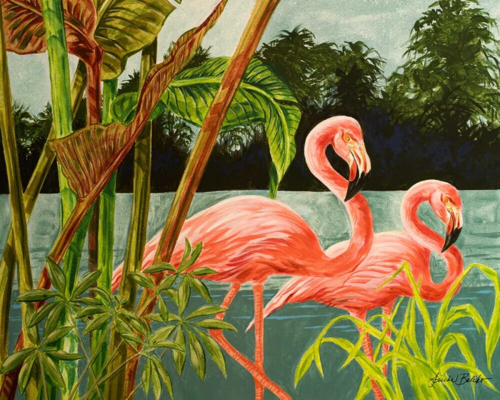 Tropical Flamingo II Poster Print by Linda Baliko - Item # VARPDX10114