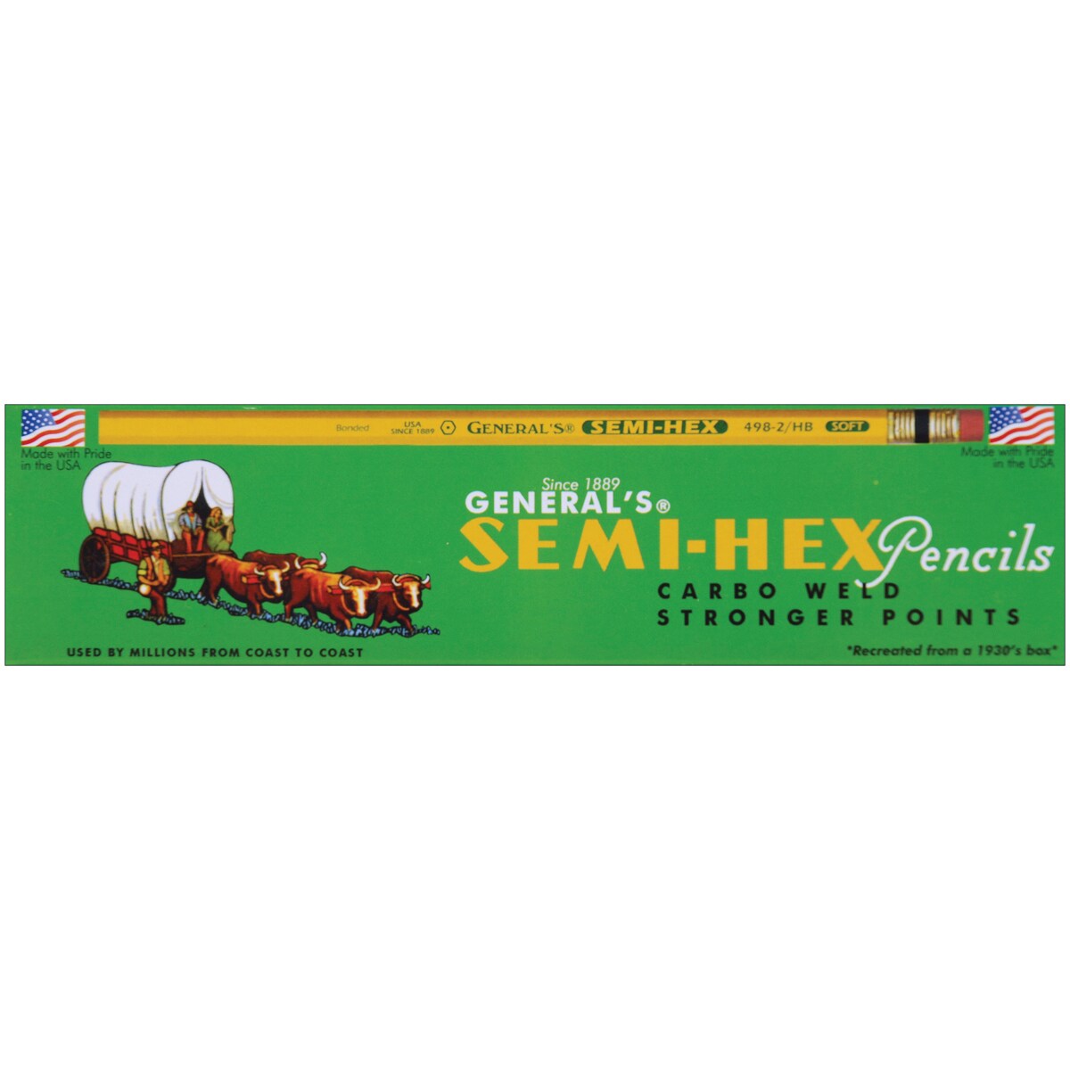 General Pencil Semi-Hex Graphite #2 Pencils 12/Pkg-2HB