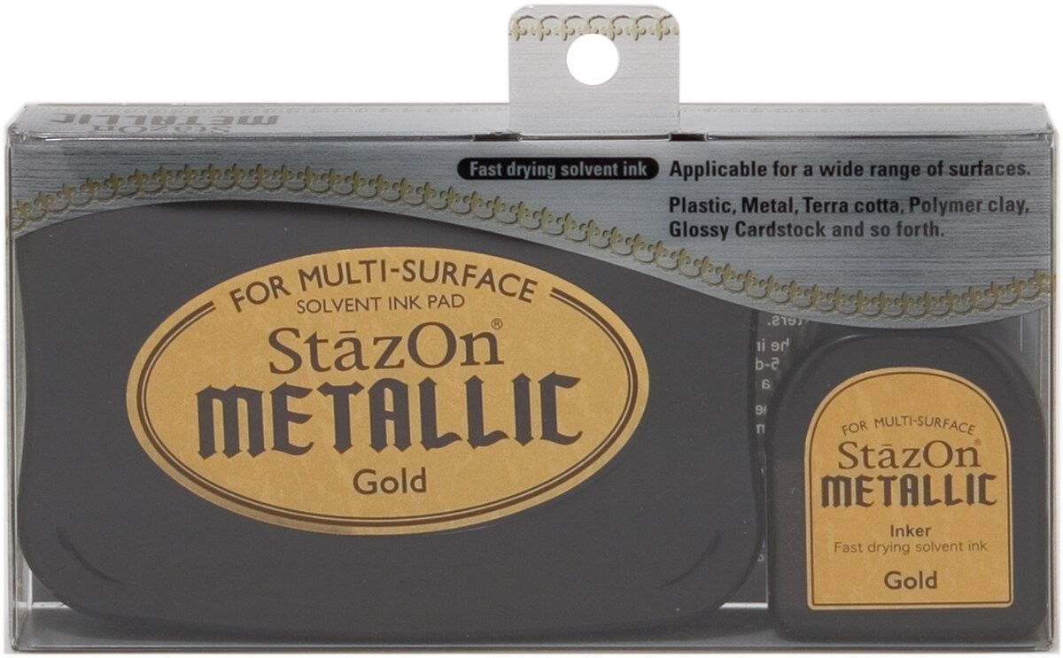 StazOn Metallic Solvent Ink Kit-Gold
