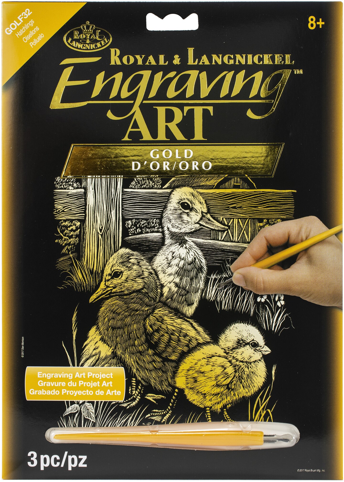 Gold Foil Engraving Art Kit 8"X10"Hatchlings Michaels