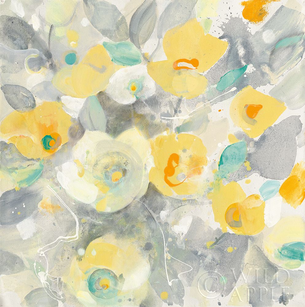 Buttercups Ii Teal Poster Print by Albena Hristova - Item # VARPDX23008