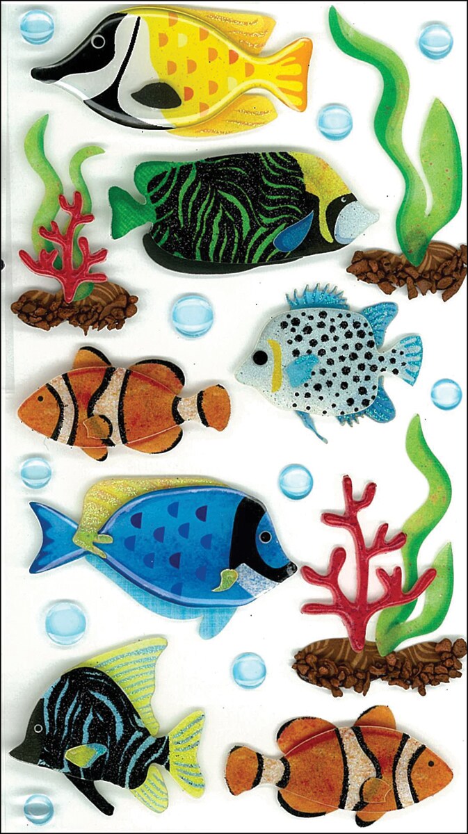 Jolee's Le Grande Dimensional Stickers-Fishing - 015586689532