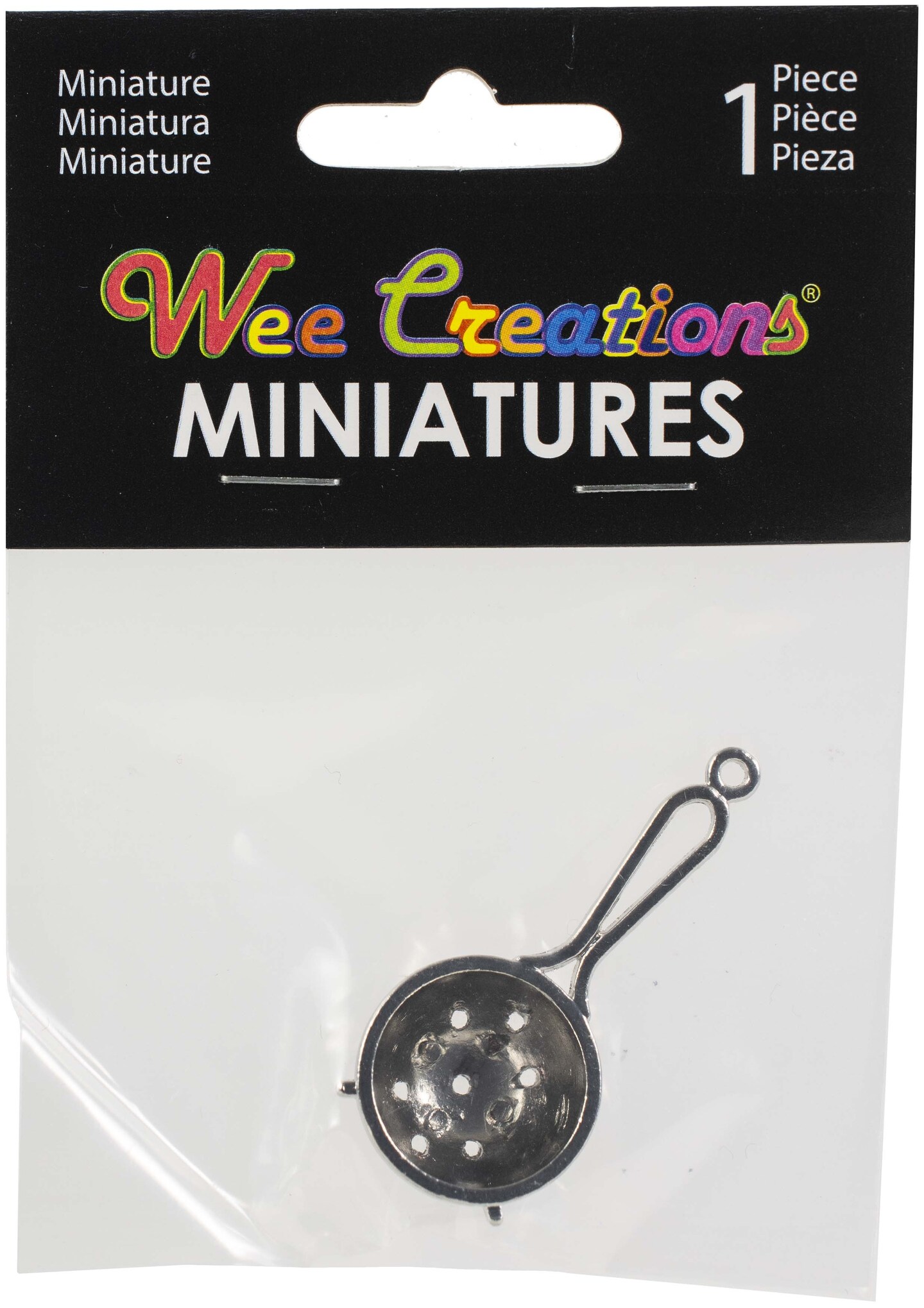 Wee Creations Miniatures Silver Strainer 1.75&#x22;-