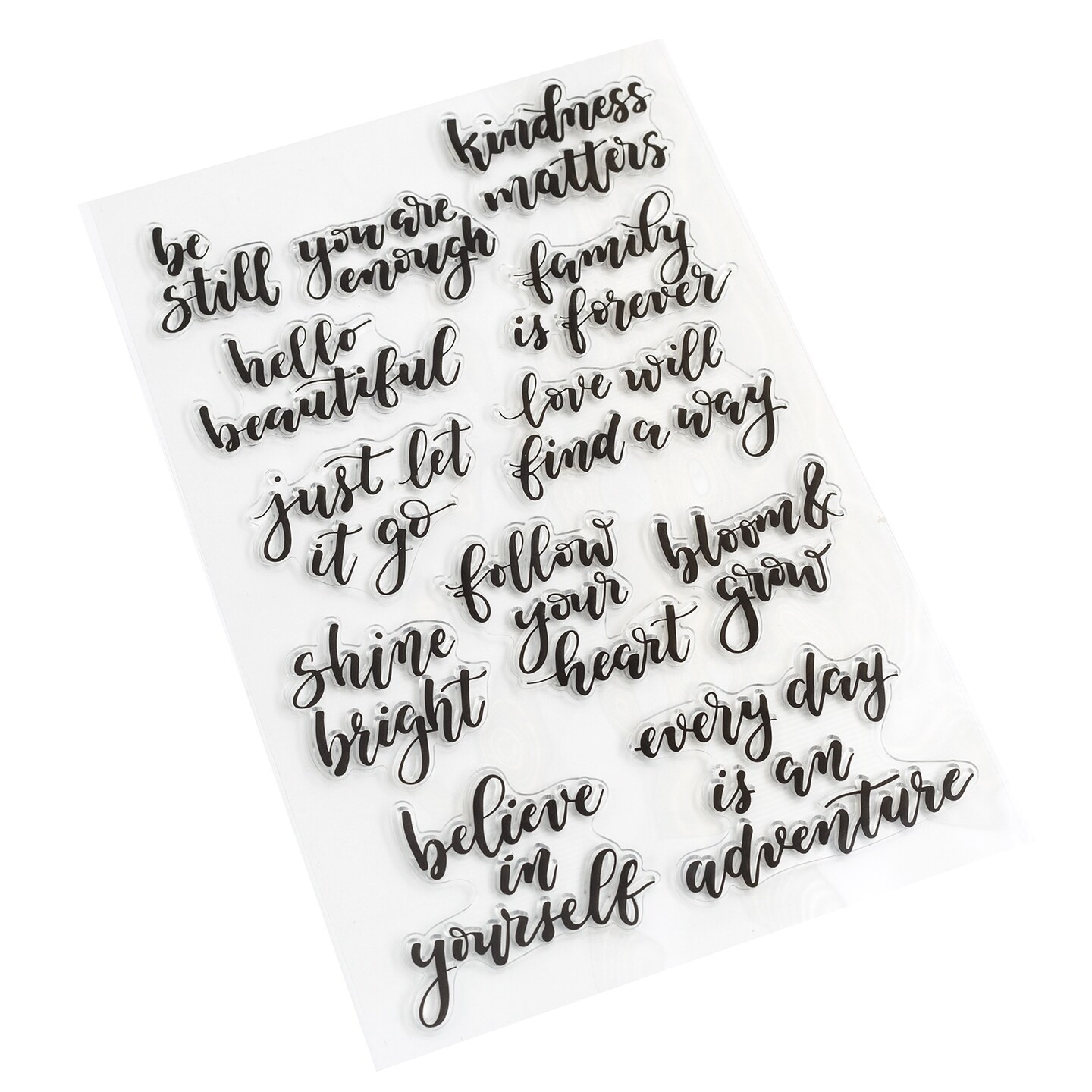 Kelly Creates Acrylic Traceable Stamps-Bouncy Inspirational Phrases ...