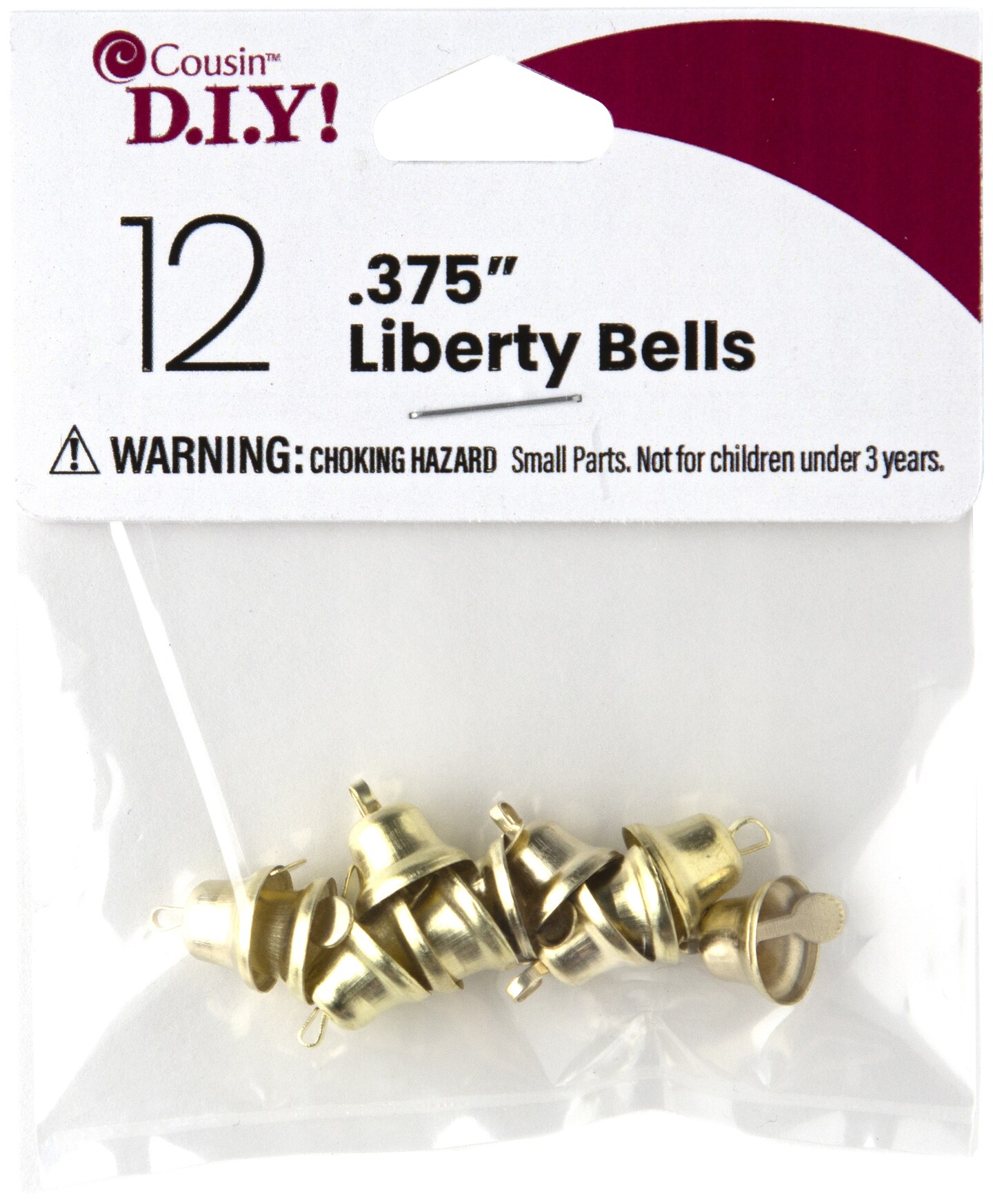 CousinDIY Liberty Bells .375&#x22; 12/Pkg-Gold
