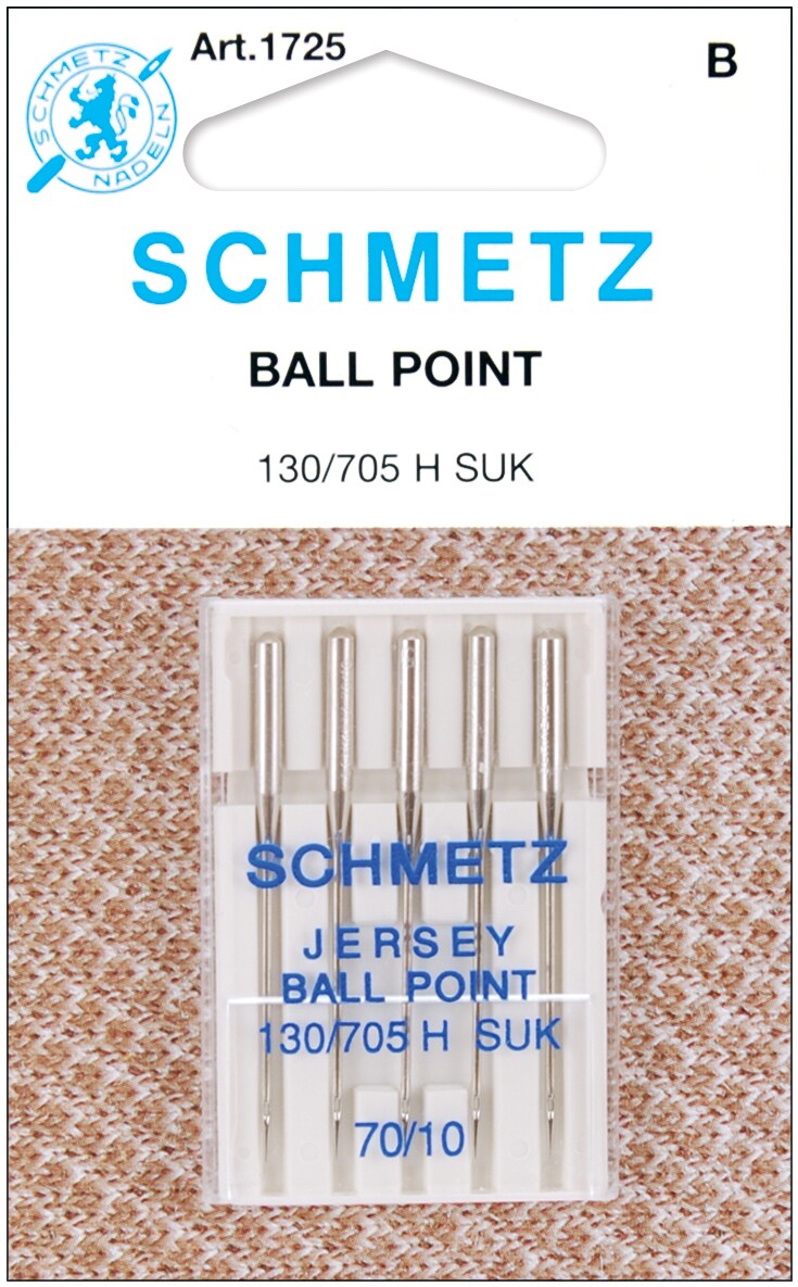 Schmetz Ball Point Jersey Machine Needles Size 10/70 5/Pkg