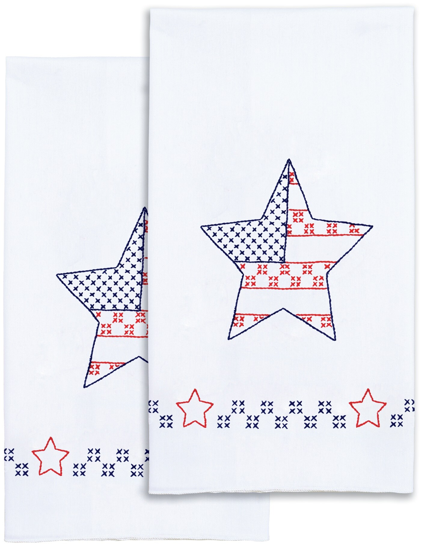 Jack Dempsey Stamped Decorative Hand Towel Pair 17"X28"-Independence Day