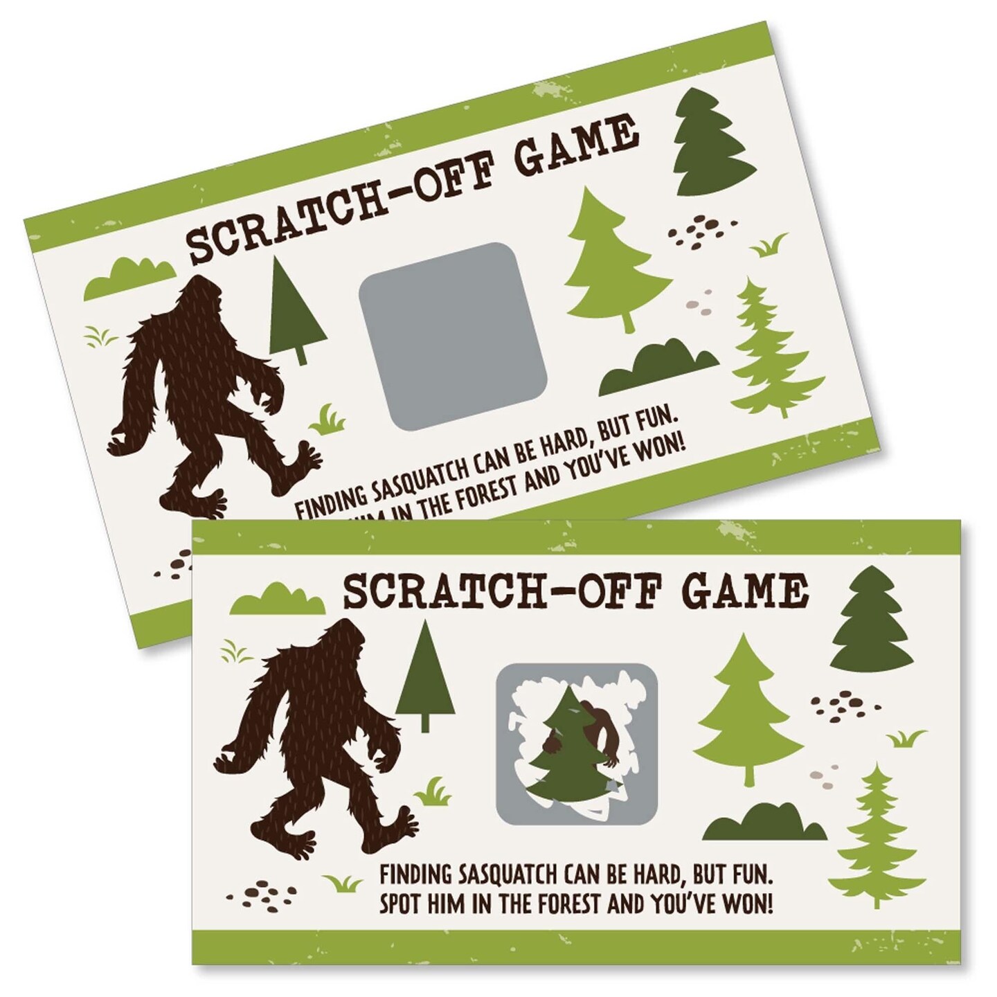 Big Dot of Happiness Sasquatch Crossing - Bigfoot Party or Birthday Party  Game Scratch Off Cards - 22 Count | Michaels