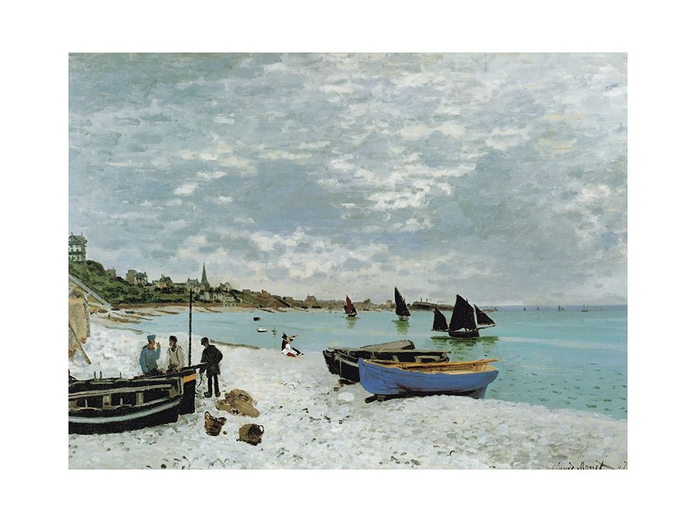 La plage a Sainte-Adresse Poster Print by Claude Monet # GC008