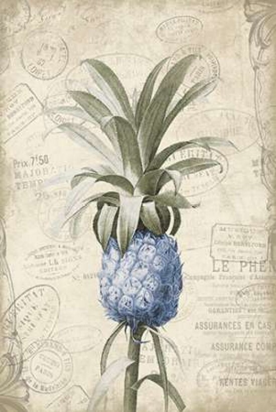 Blue Pineapple Poster Print by Jace Grey - Item # VARPDXJGRC201A