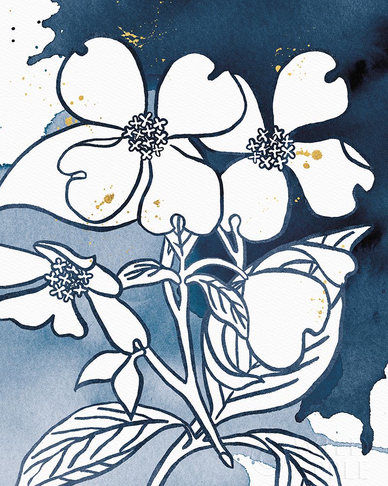 Indigo Blooms III Poster Print by Wild Apple Portfolio Wild Apple Portfolio # 63543