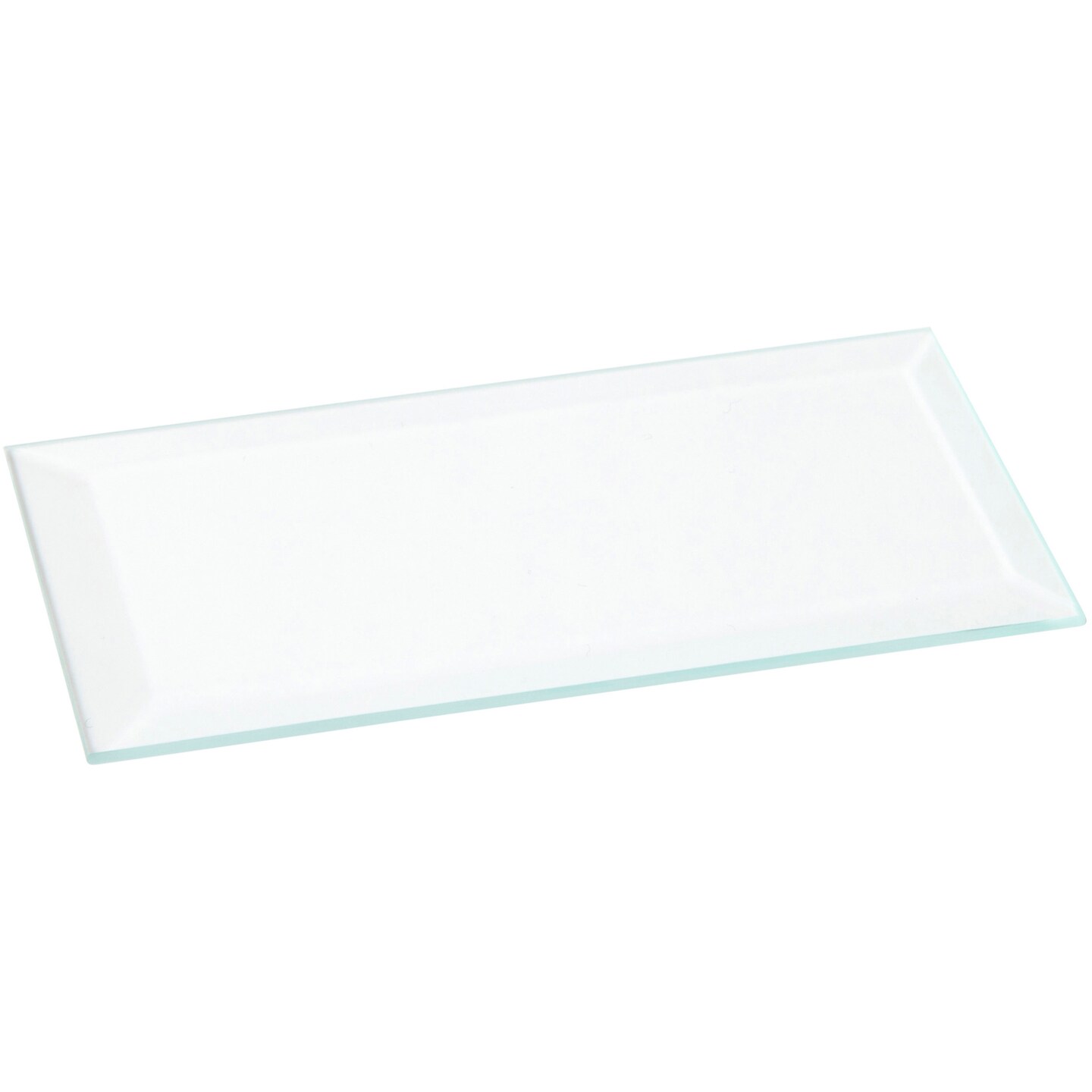 Plymor Rectangle 3mm Beveled Clear Glass, 2 inch x 4 inch