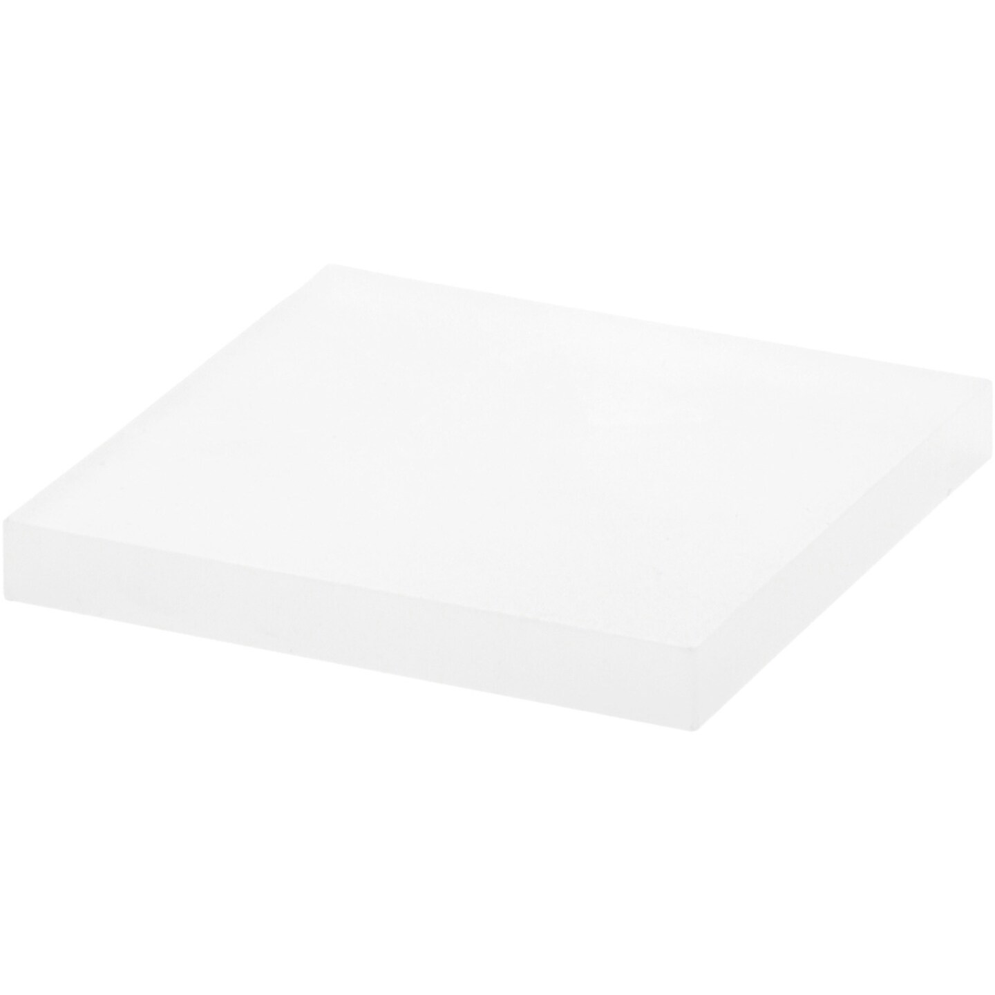 Plymor Frosted Square Acrylic Display Base, 3&#x22; W x 3&#x22; D x 0.375&#x22; H