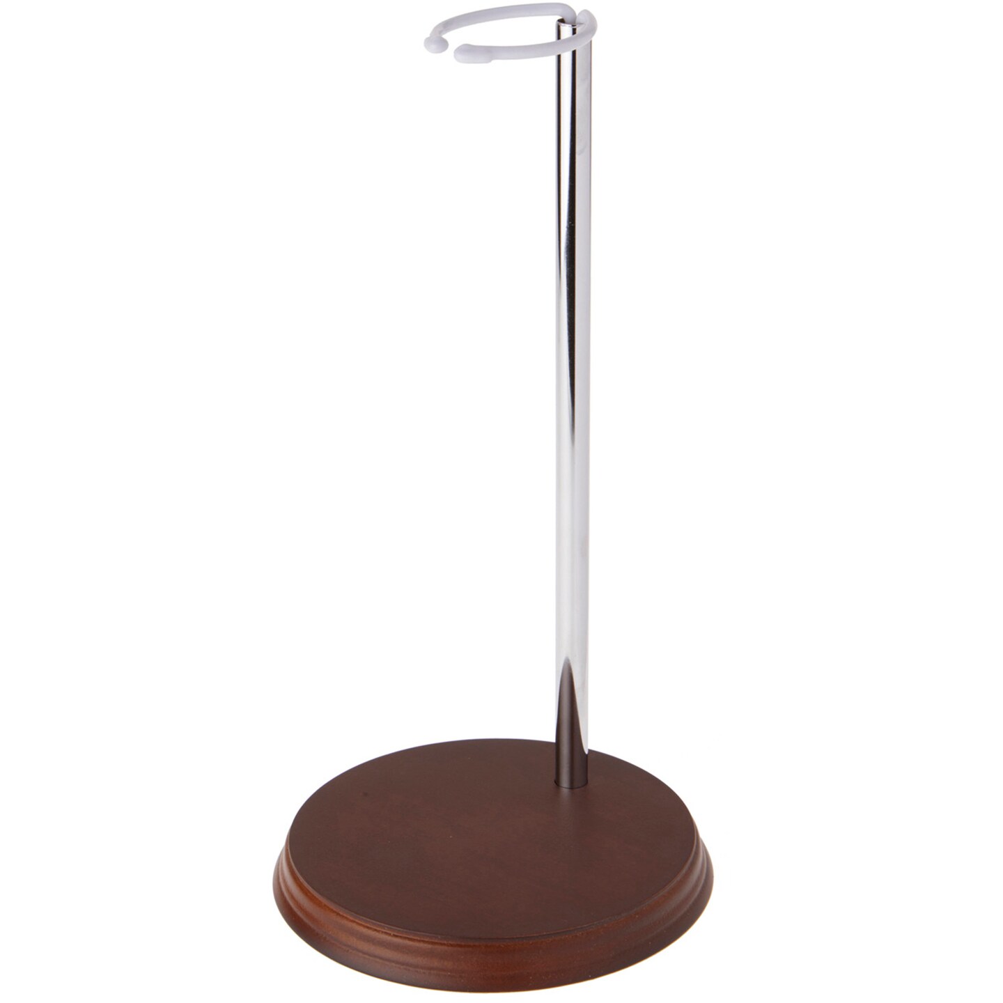 Bard&#x27;s Chrome and Wood Doll Stand, Fits 20 to 30 inch Slim Waist Dolls, Waist is 1.75 to 2.25 inches Wide
