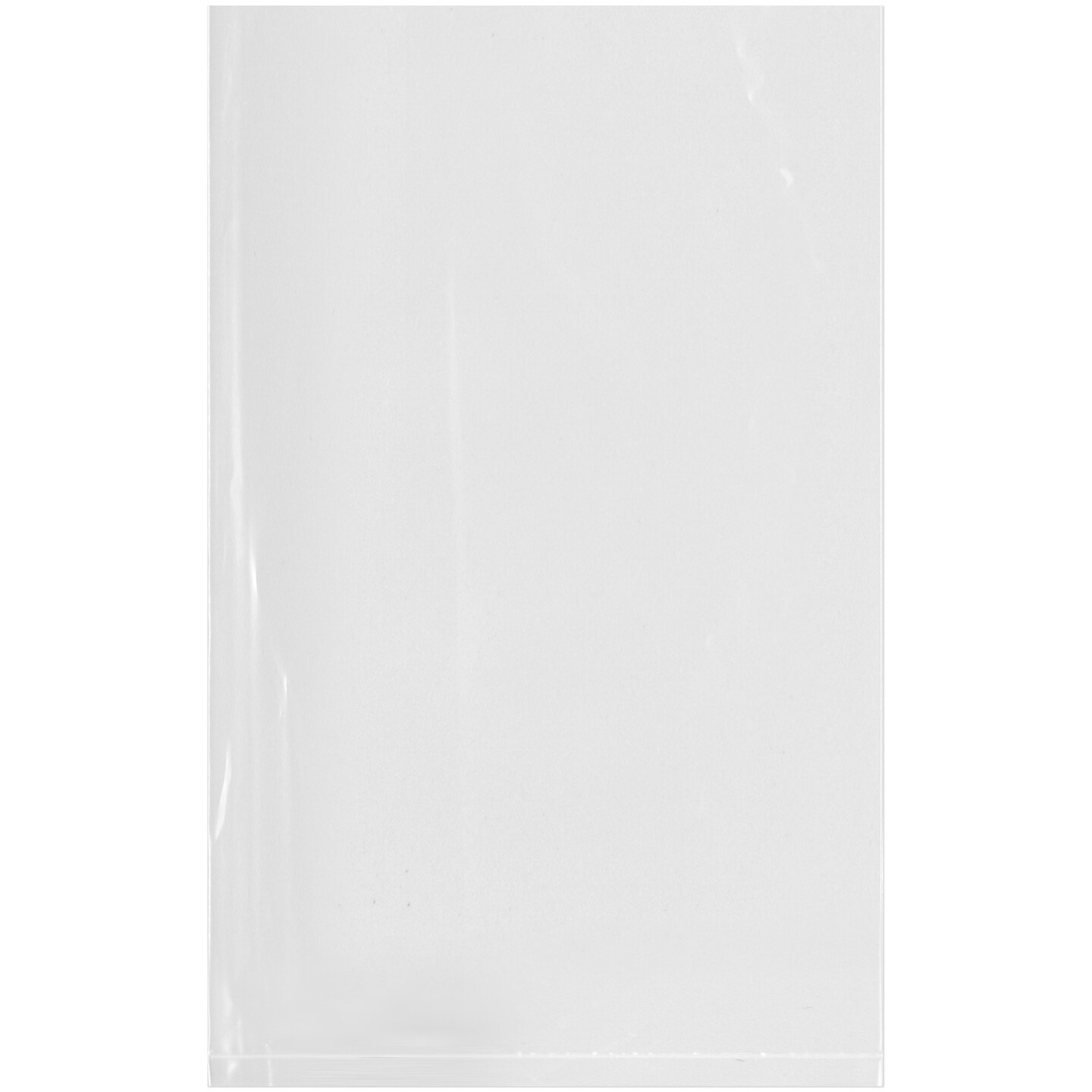 Plymor Flat Open Clear Plastic Poly Bags, 3 Mil, 5