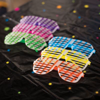 Adults Bright Color Glow-in-the-Dark Shutter Glasses - 12 Pc.