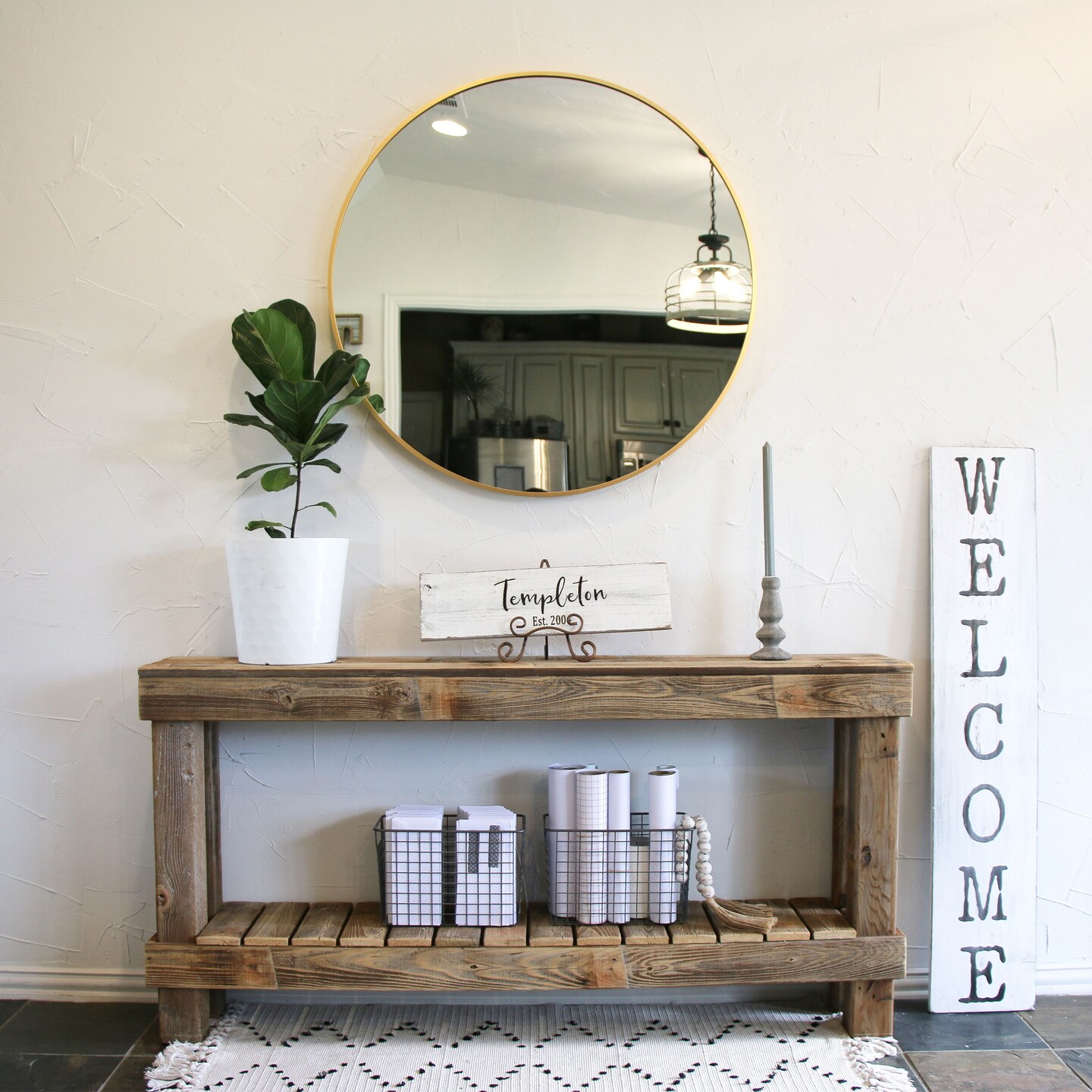 Doug and Cristy Designs 60&#x22; Natural Luxe Console Table