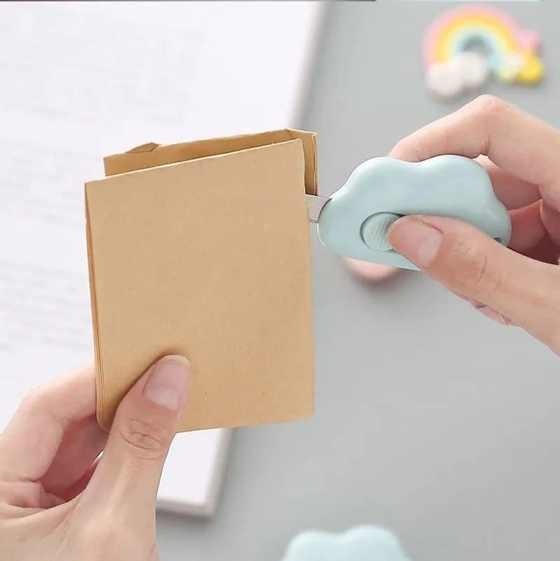 4PCS Mini Cloud Box Cutter, Cute Cloud box Cutter, Cutting Paper Blade Office School Supplies Stationery Gift