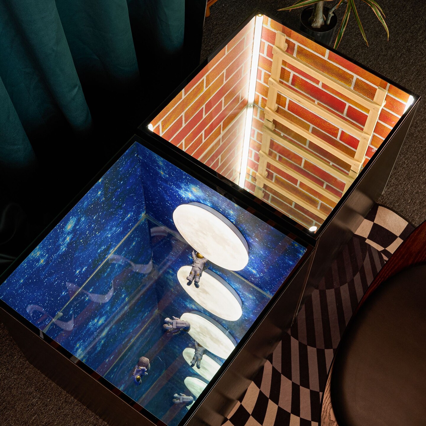 Solid Wood Infinity Mirror Coffee Table | Well