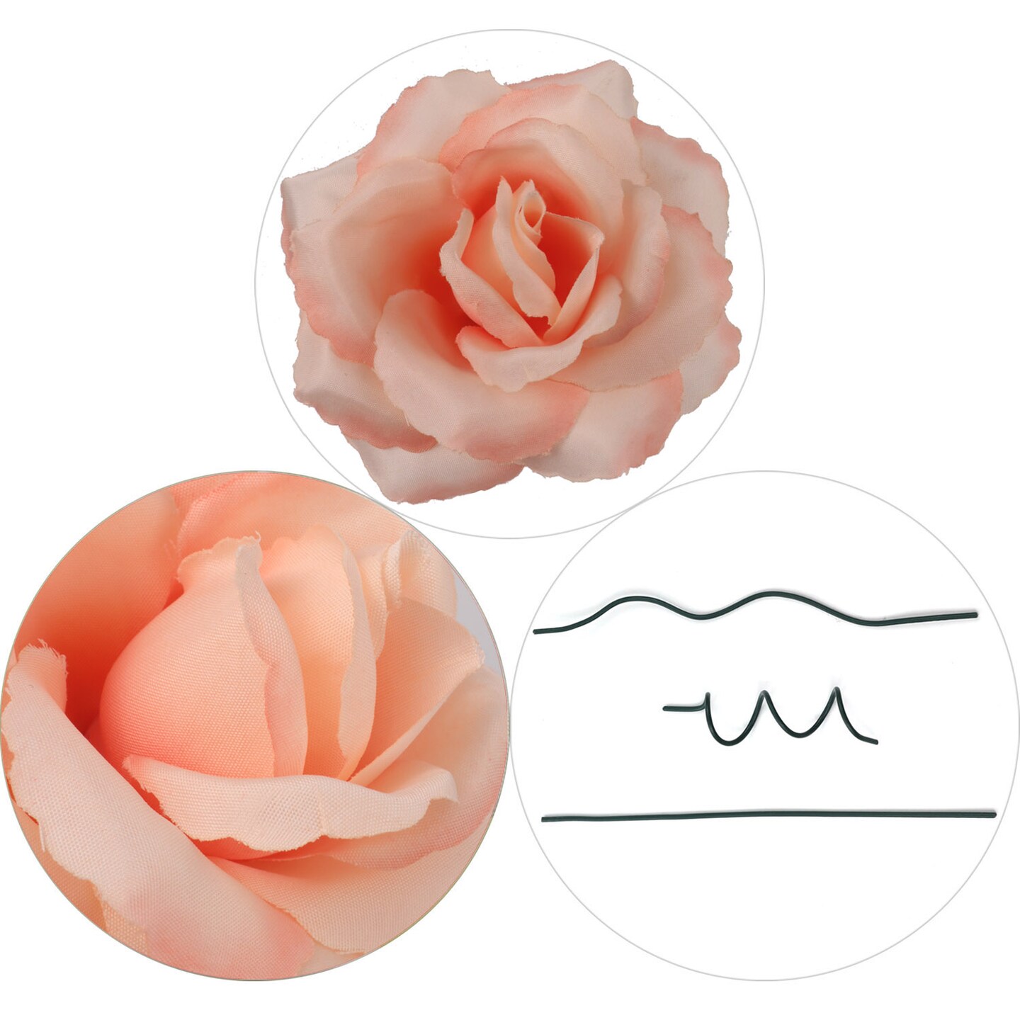 100-Pack: Blush Pink Silk Rose Picks, 8" Stems, 3" Wide, Floral Home by Artificial Flowers