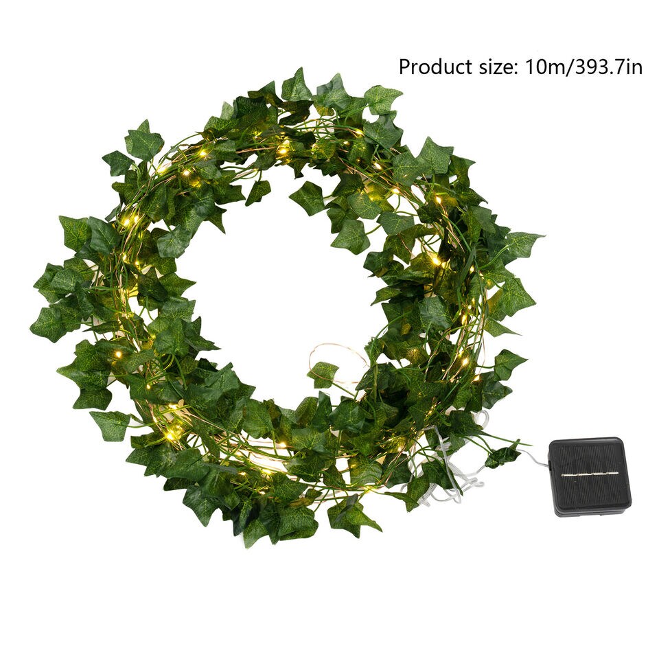 32.8ft Green Leaves Vine String Lights