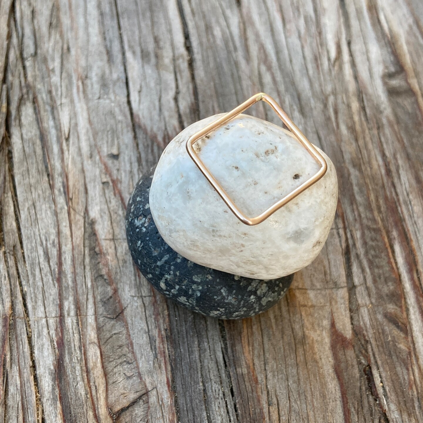 Gold Filled Round Wire Square Ring 324911313136828416