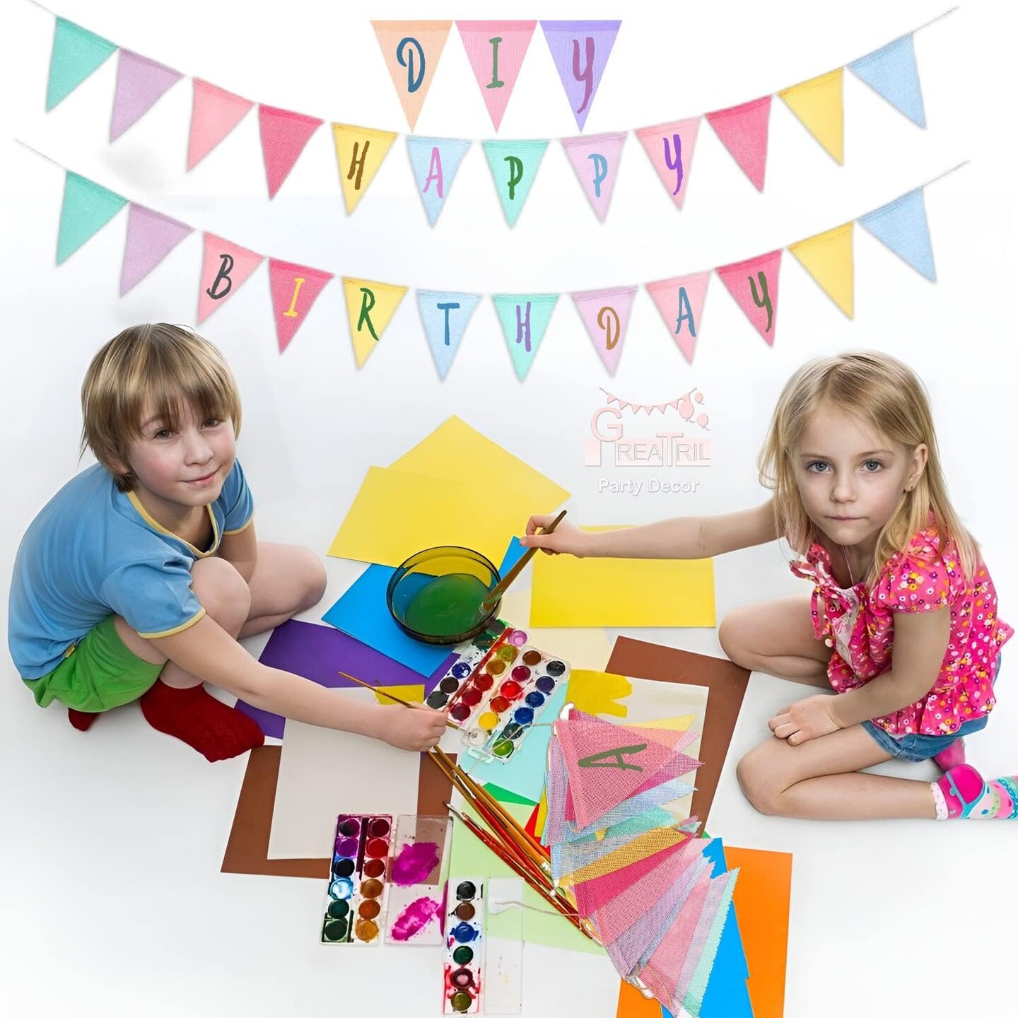 Pastel Pennant Banner Flags