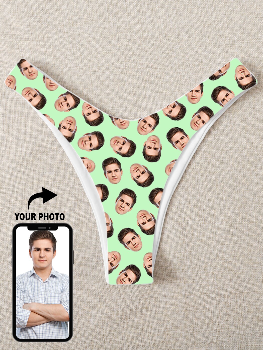 Photo Custom Personalized Thong With Your photo Custom Printed Sexy Fun  Funny Customized Panties Lingerie | MakerPlace by Michaels
