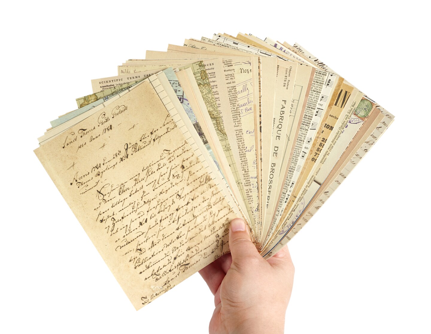 Paper Material Packs - 120 Pages of Vintage Style Reproduction Prints for Journaling