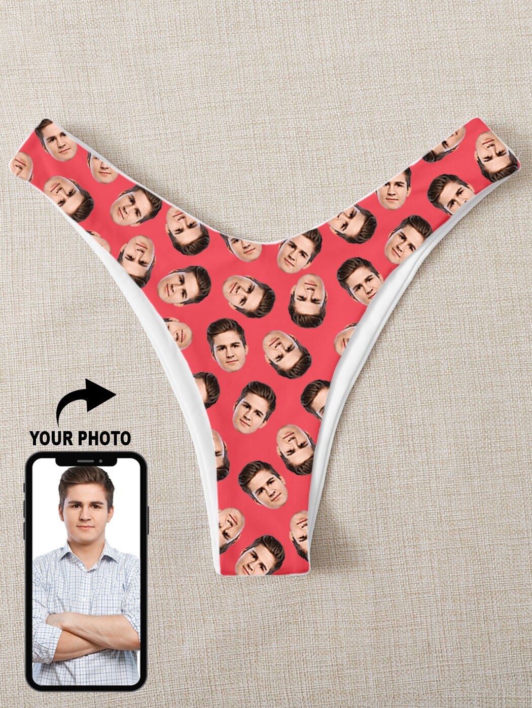 Photo Custom Personalized Thong With Your photo Custom Printed Sexy Fun  Funny Customized Panties Lingerie | MakerPlace by Michaels