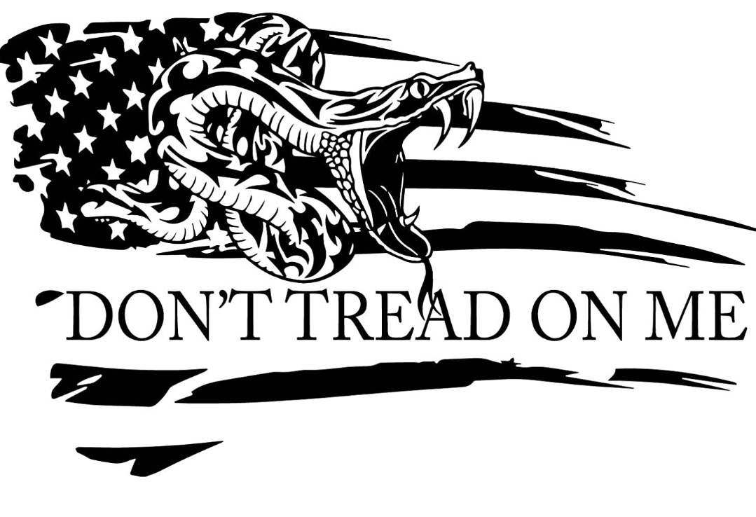 Dont Tread Flag Vinyl window decal, Nice looking flag decal Window ...