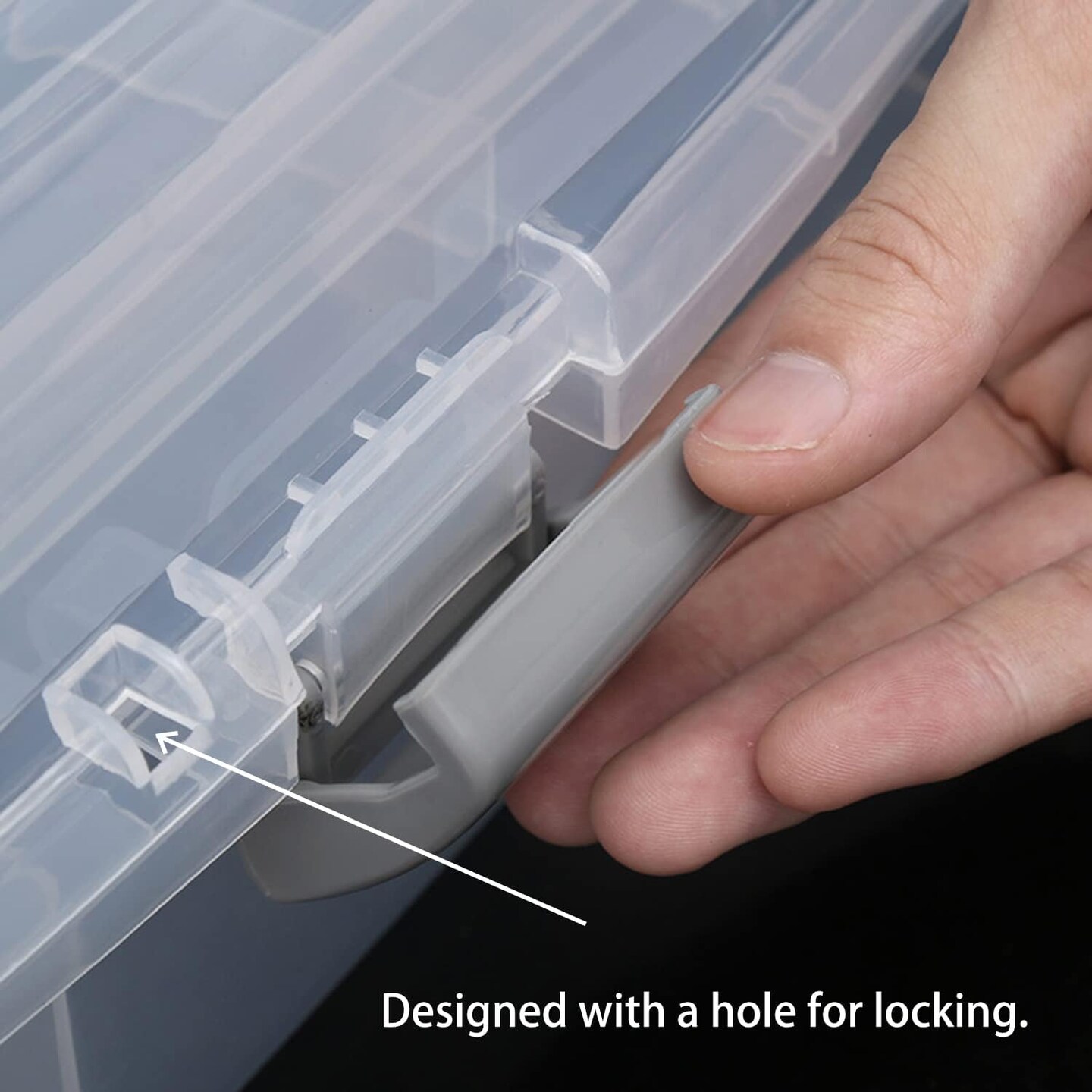 12-Inch 3 Layers Plastic Craft Organizer Box Storage Container First Aid Carrying Case for Sewing, Painting, Arts - Clear