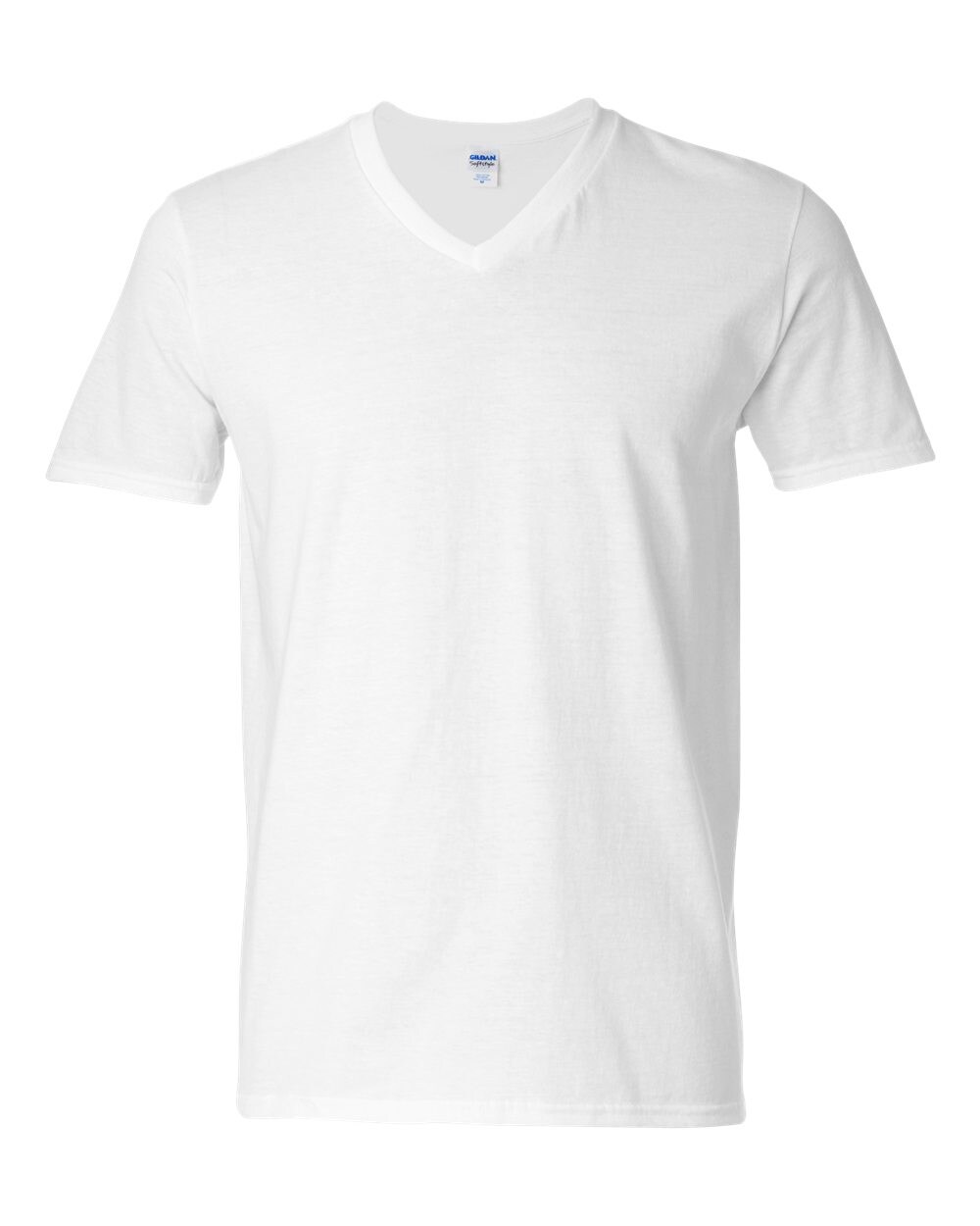 Gildan Softstyle V-Neck Short Sleeve T-Shirt for Casual Wear, Gym Outfits & Custom Printing Cotton Tee