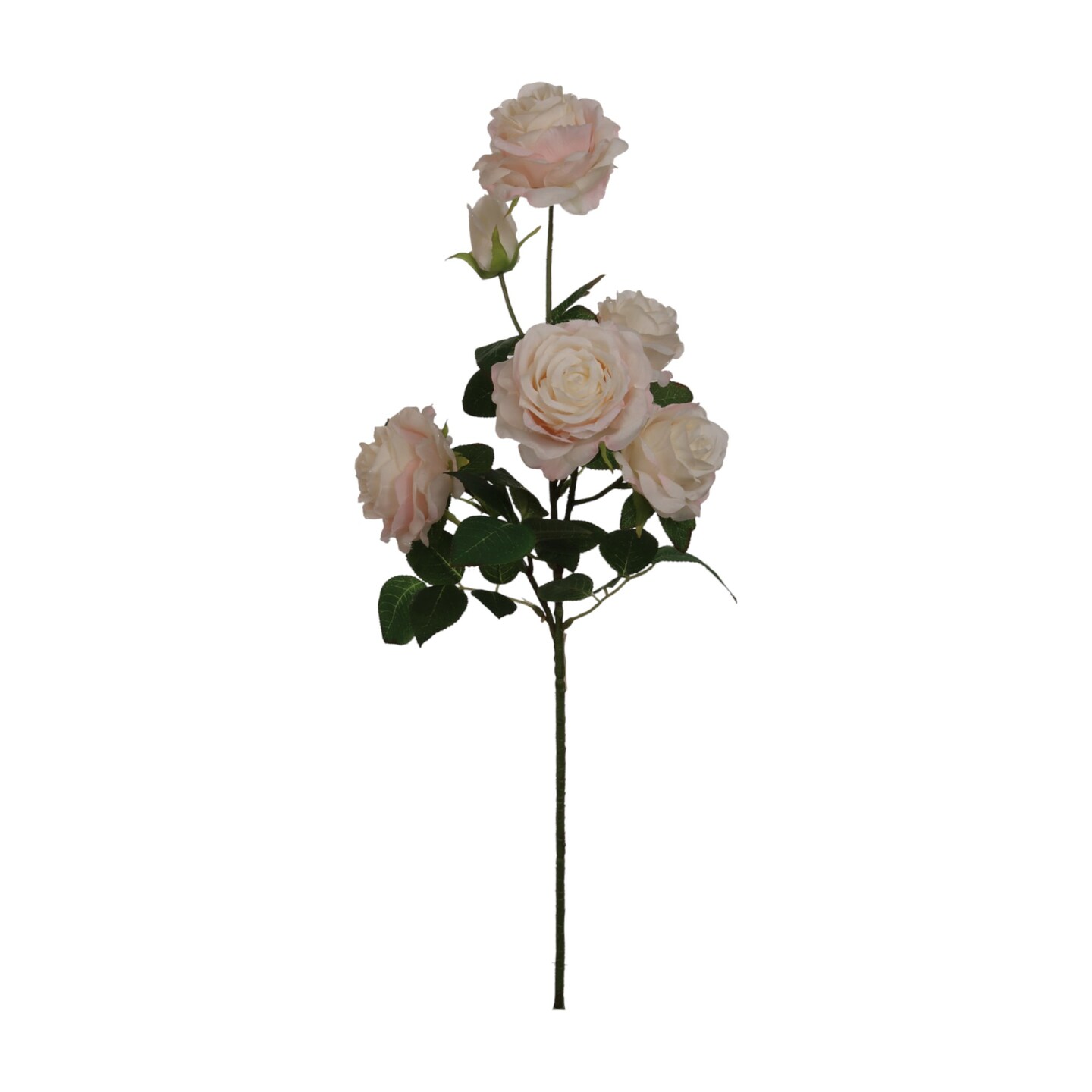 Cream & Pink Rose Spray: Set of 12, 27-Inch, Silk Roses by Floral Home®