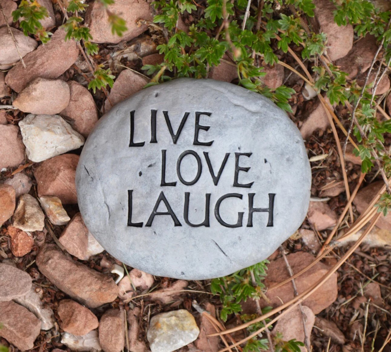 Live Love Laugh Stone Quotes Inspirational Saying On A Rock Paperweight 