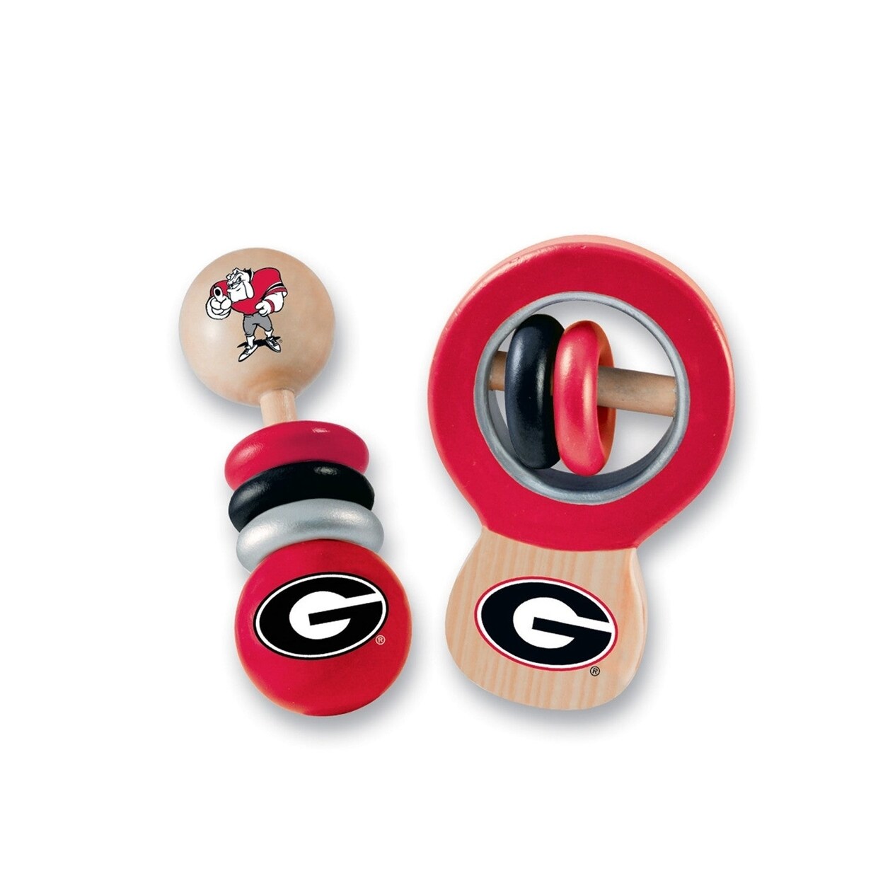 MasterPieces Georgia Bulldogs - Baby Rattles 2-Pack