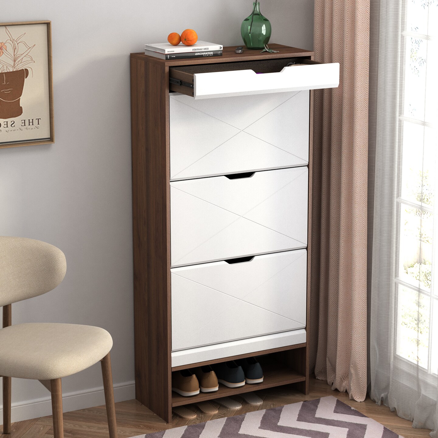 Shoe Storage Cabinet - 87.08 | Effortlessly Stylish Organization