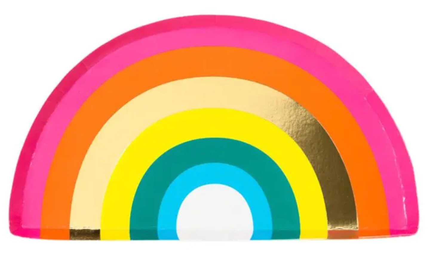 Bright Rainbow Shaped Plates &#x2013; Perfect for Parties, Desserts &#x26; More