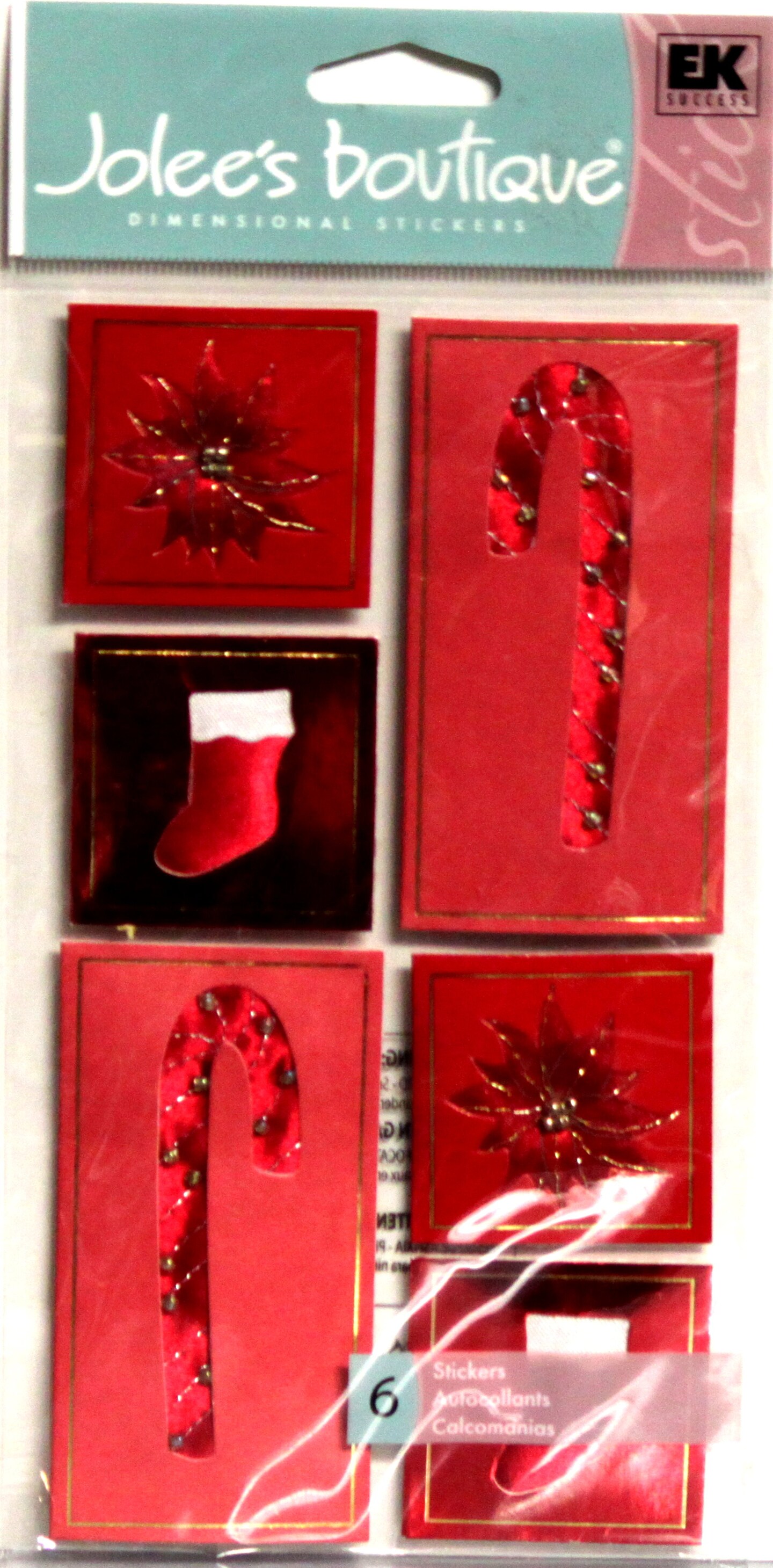 Jolee&#x27;s Boutique Red Holiday Dimensional Stickers