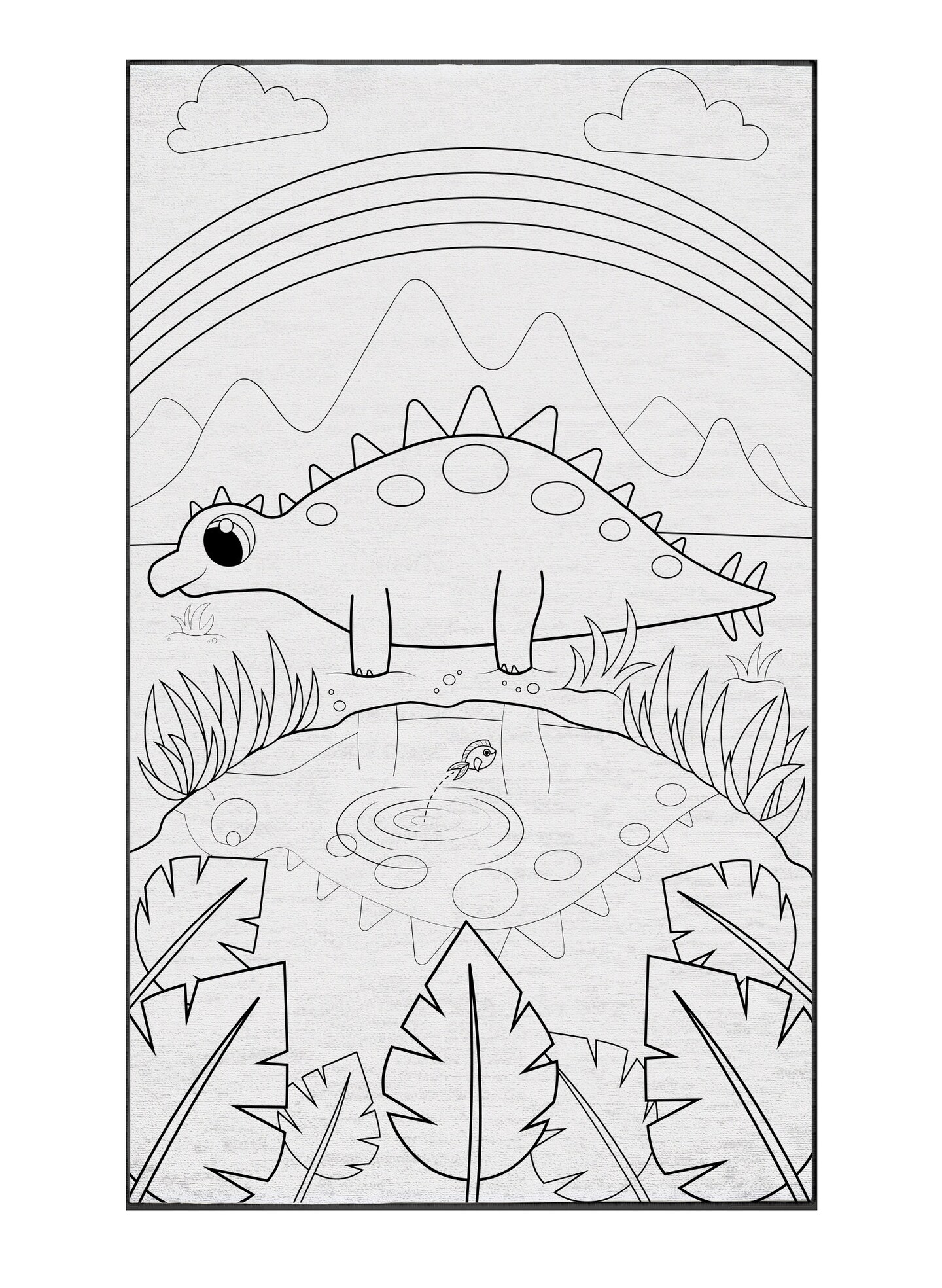 Easter Dinosaur Gift For Boys Coloring Rug Poster Markers Stegosaurus Placemat Coloring Poster Kids Activities Arts &#x26; Crafts Birthday Party