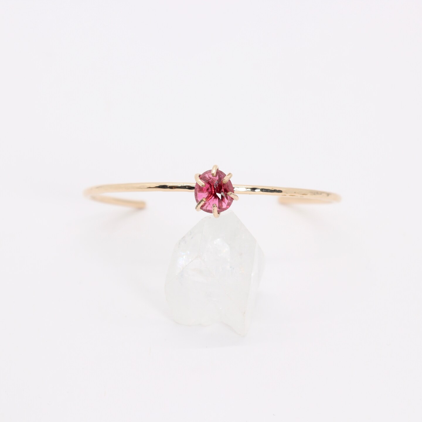 14K popular Gold Pink Tourmaline Gemstone Bracelet