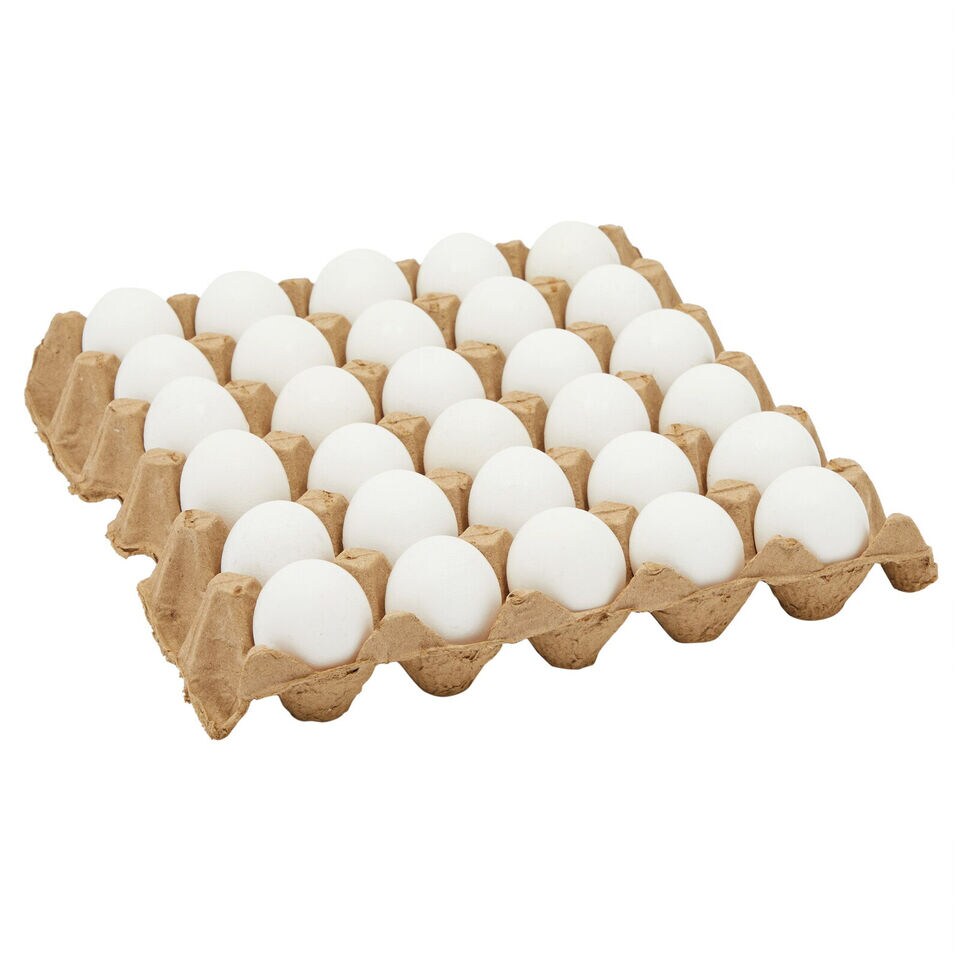 18x Egg Cartons for 30 Chicken Eggs, Reusable Brown Paper Containers