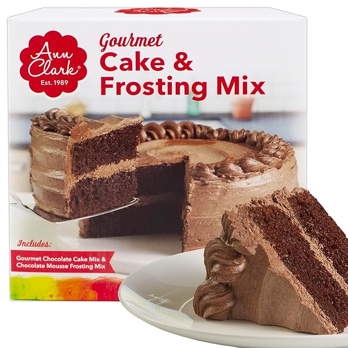 Gourmet&#xAE; - Chocolate Cake Mix with Chocolate Mousse Frosting - Bakery-Quality Cake Kit 32 oz.