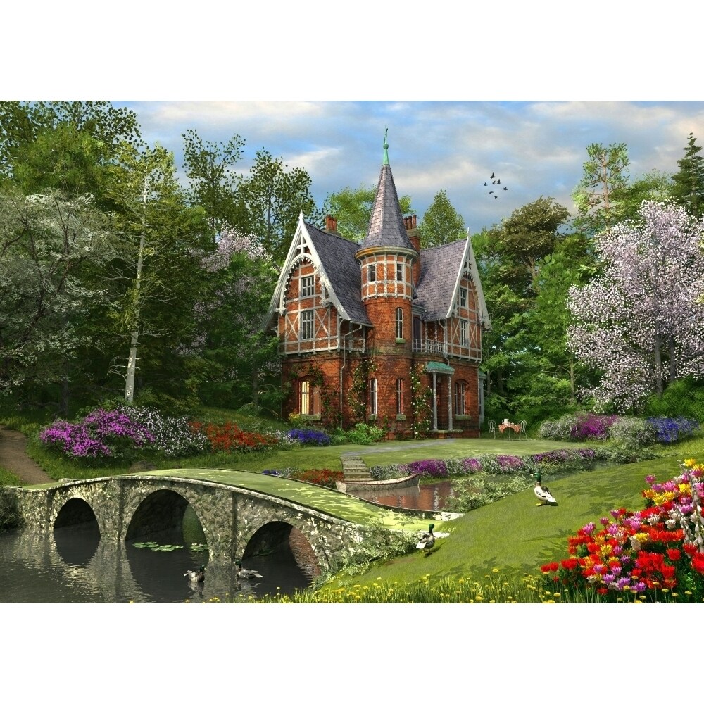 Cobbled Bridge Cottage Poster Print By Dominic Davidson