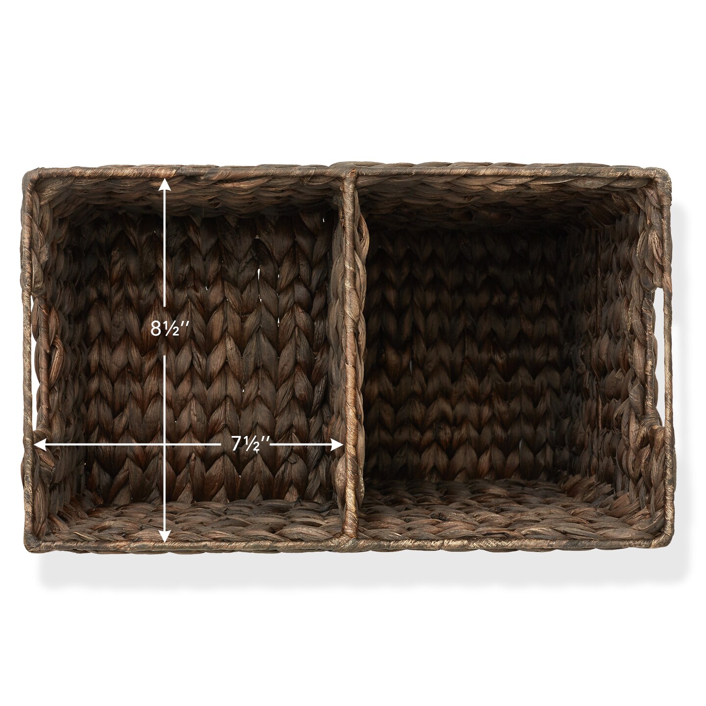 Casafield Stair Step Basket with Handles - Woven Water Hyacinth Staircase Basket Storage Bin Organizer